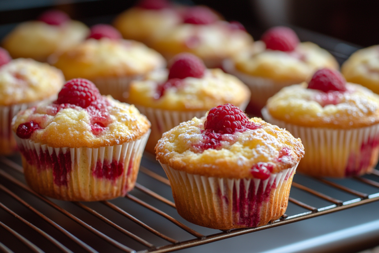 apple raspberry muffins