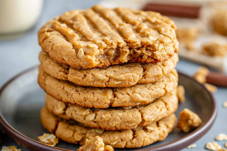 5 ingredient peanut butter oatmeal cookies