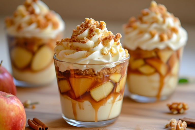 apple pie cupcakes with salted caramel buttercream