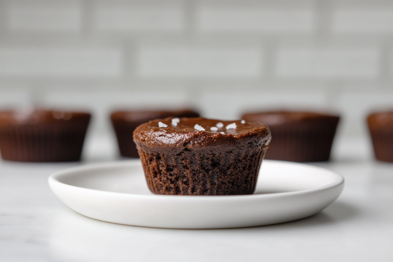 salted chocolate fudge cupcakes